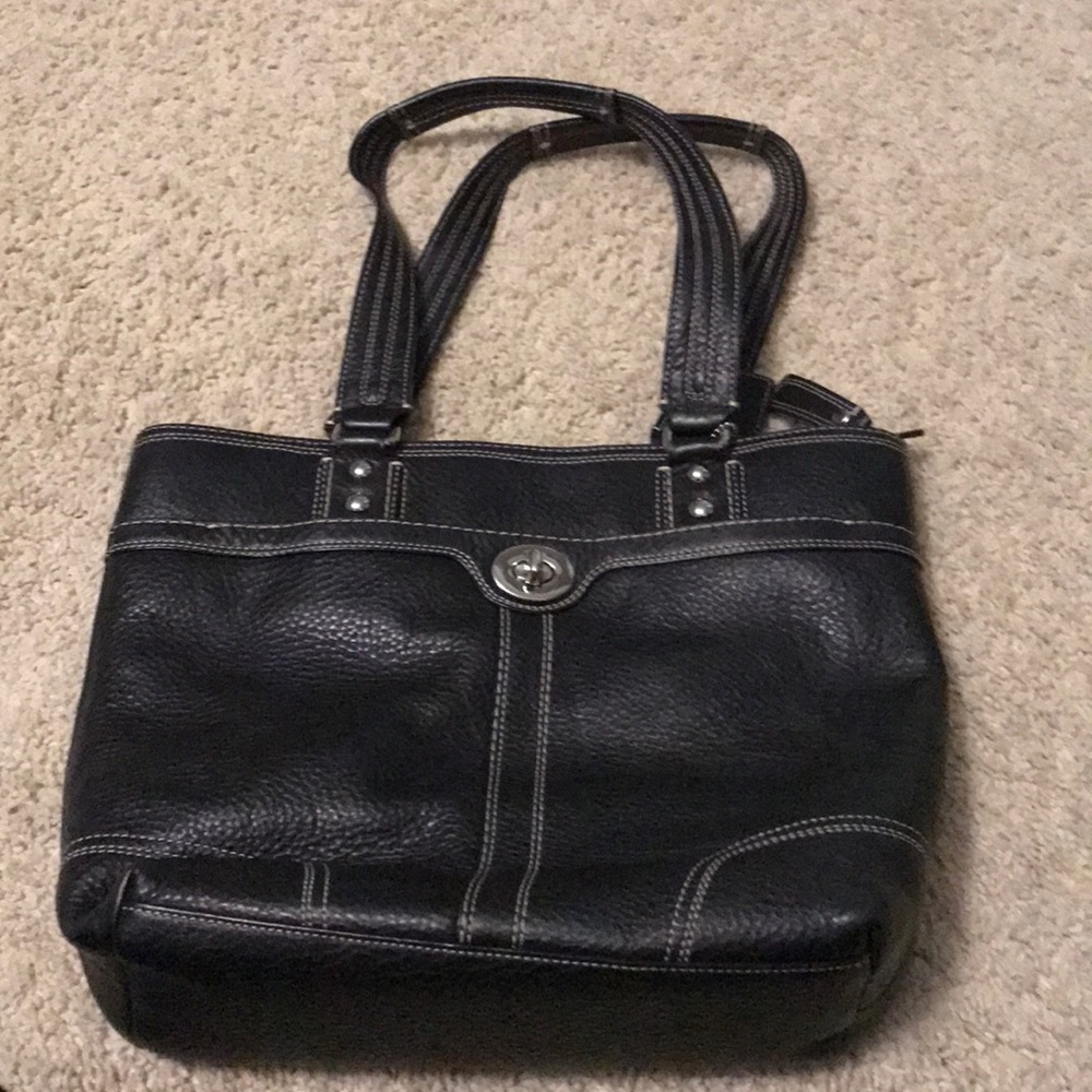 Black leather coach bag!